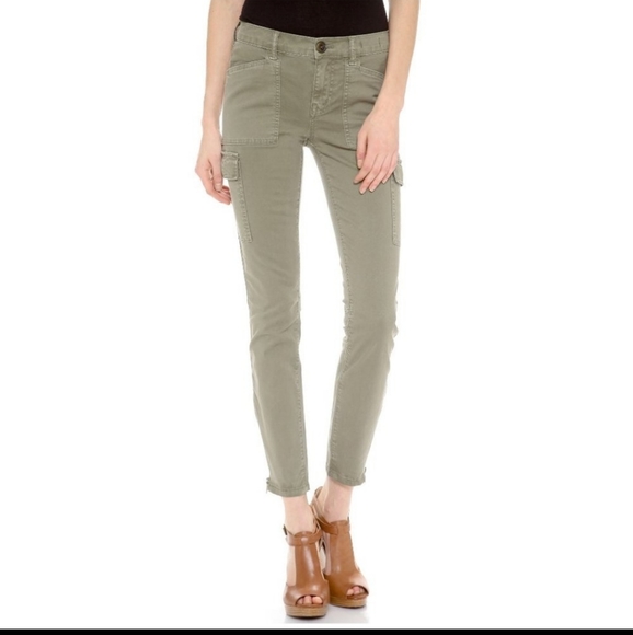 Madewell Pants - 🎈Madewell olive green cargo ankle zip crop skinny pants